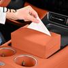 Magnetic Tissue Holder Car Box Leather Flexible Installation Dispenser for Seat Back Center Console Sun Visor Universal Accessories Accessory
