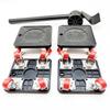 5Pcs Heavy Duty Furniture Lifter Set Straight/Bent Shank 360° Wheels Moving Tool Set Multi-purpose Effort Saving