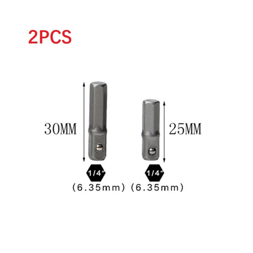 Socket Adapter Bit Adapter 1/4in 2/3/8pcs Chrome Vanadium Steel