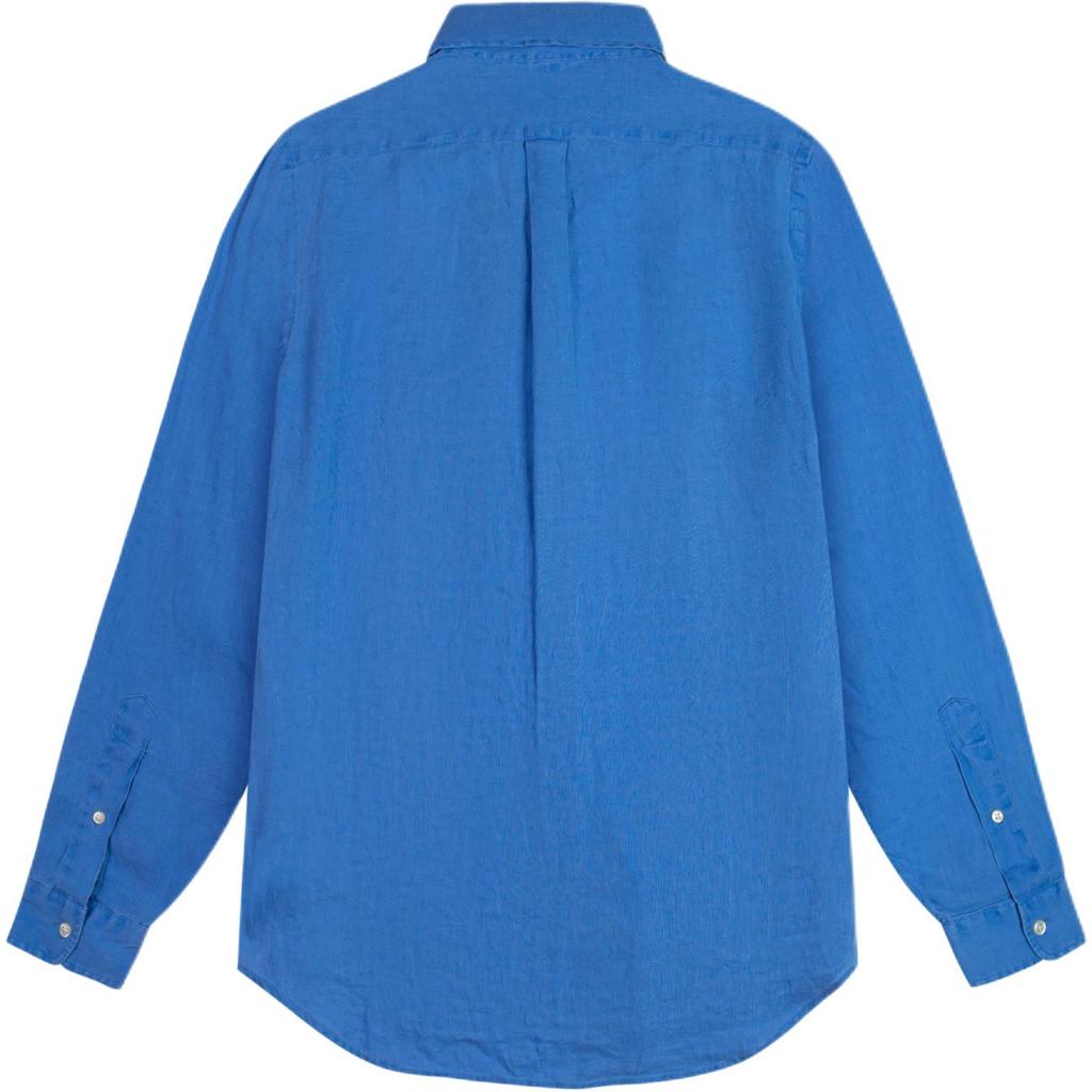 Polo Ralph Lauren Pony Logo Embroidered Single-Breasted Linen Long Sleeve Shirt Men shirts 710700922-002