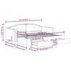 VidaXL Daybed with Trundle and Drawers Pink 90x200 Cm Velvet 3197352