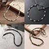 Collana Bohémienne con Perle di Guscio di Cocco Fatta a Mano Catena Geometrica da Uomo per Abbigliamento Casual