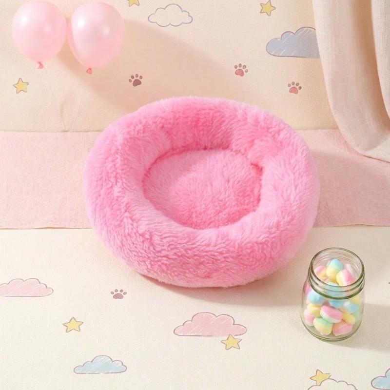 1pc Super Soft Plush Pet Bed - Cozy Warm Hamster Sleeping Nest, with Non-Slip Bottom and Insulation Pad
