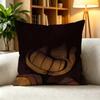 CClassic Indie Horror Game BATIM Bendy  Pillow Case Square DoubleSided Sofa Cushion Cover Bedroom Bedside Pillow