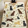 1PC Cute Dog Print Flannel Blanket, High Quality All Seasons, Home Decor, Warmth and Comfort, Perfect for Christmas Gifts
