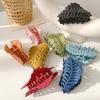 Hair Clip Frosted All-match Hair Accessories Leaf Shape Women Claw Clip for Thin/Thick Hair