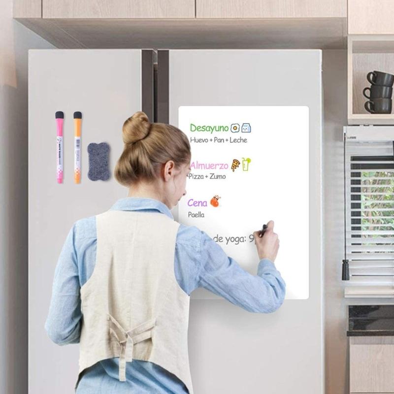 A3 A4 Magnetic Dry Erases Board for Refrigerator Fridge Magnetic Whiteboard with Markers Erasers Easy to Write and Clean