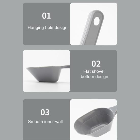 3Pcs Pet Food Scoop with Measuring Line Plastic Food Spoons for Dogs Cats Birds Rabbits Kitchen Ice Scoop Sugar Coffee Beans Spoon