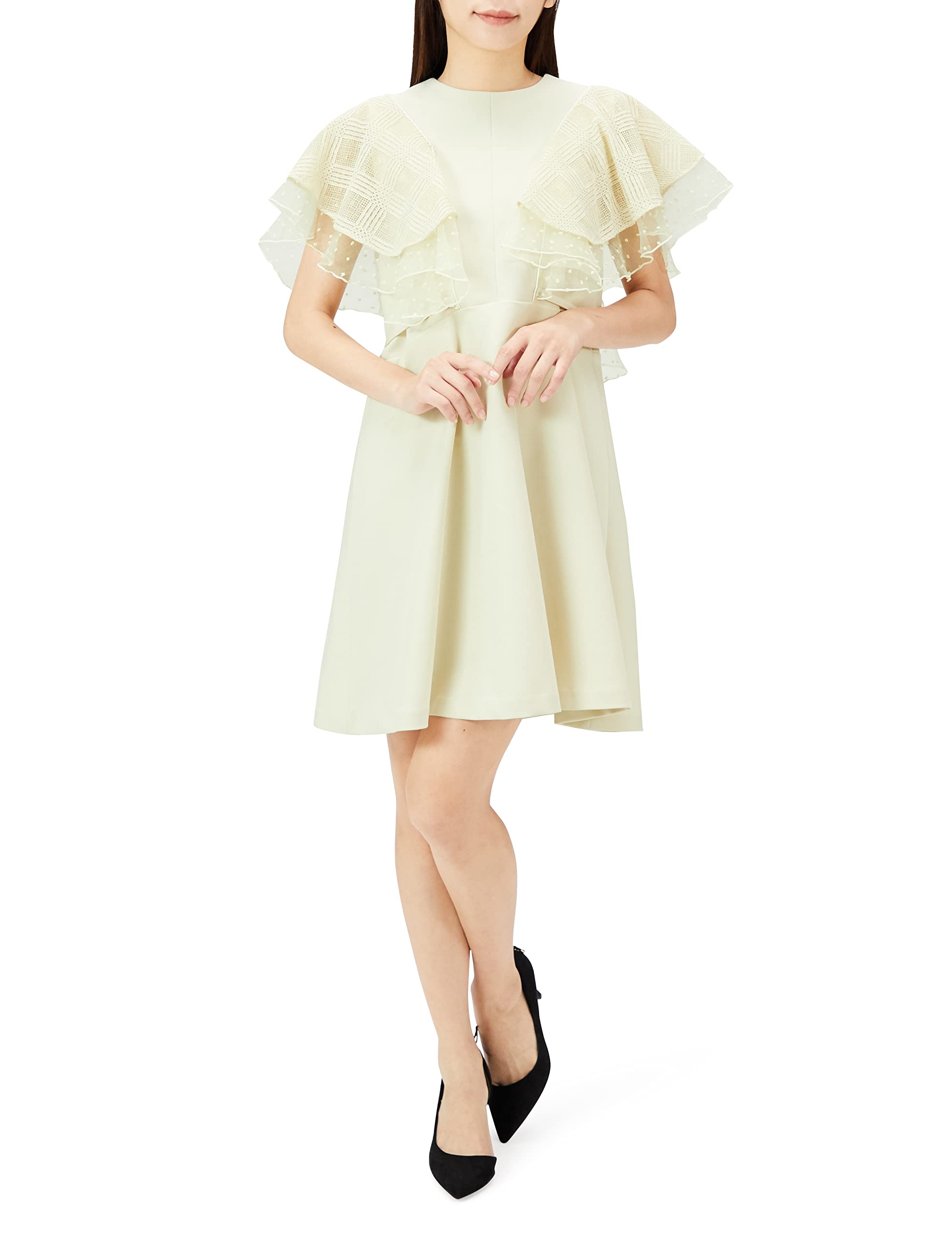 

Платье мини с оборками LWFO222089 BEG 1 [Lily Brown] женское