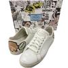Used 186005 PARDA Low Cut Sneakers Cowhide 24.5cm White Ladies