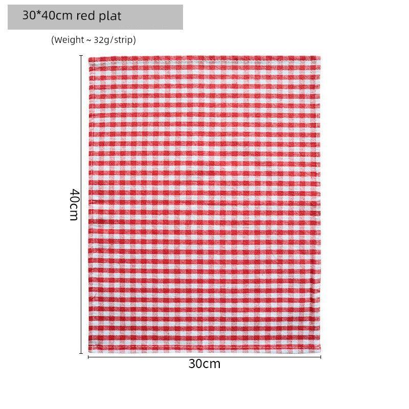 

Пасторальная тканевая салфетка Американская для дома, кухни, хлопчатобумажная ткань, клетчатая квадратная салфетка, кухонное полотенце Red Gingham 40*30cm]