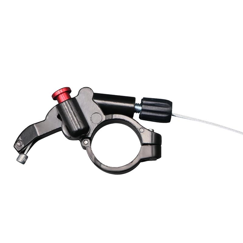 Comutator cu pârghie de comandă de la distanță pentru furcă de bicicletă, cu cablu, Buton de blocare din aliaj de aluminiu