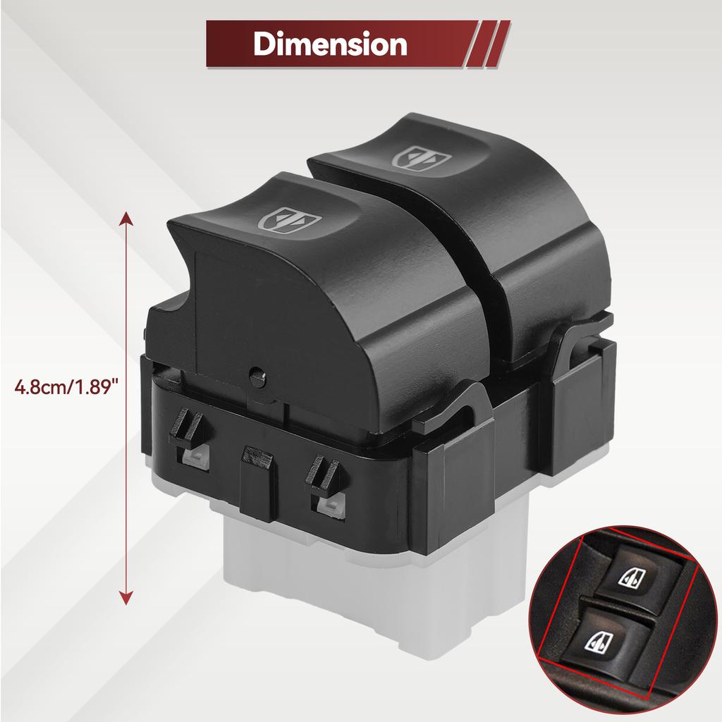 Electric Window Double Switch Button 254118044R For Renault Clio 4 Traffic Captur Zoe Mercedes Benz Citan 809611667R 254117873R