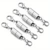 4Pcs/Lot Round Magnetic Clasps for Jewelry Making Magnet End Clasp Connectors Buckle Metal Clasp with Lobster Clasps.