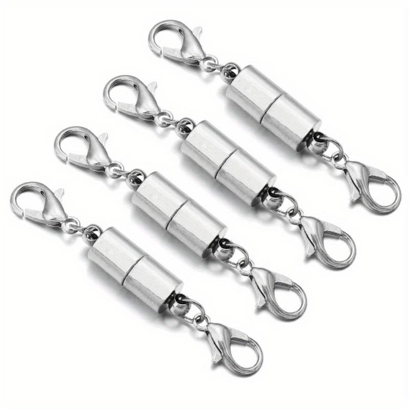 4Pcs/Lot Round Magnetic Clasps for Jewelry Making Magnet End Clasp Connectors Buckle Metal Clasp with Lobster Clasps.