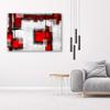 Canvas print Abstract White Red