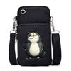 Funny Animals Personality Printing Black Oblique Span Small Bag Multifunctional Casual Portable Mobile Phone Bag