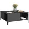 Coffee Table Black 80 X 80 X 36.5 Cm Engineered Wood