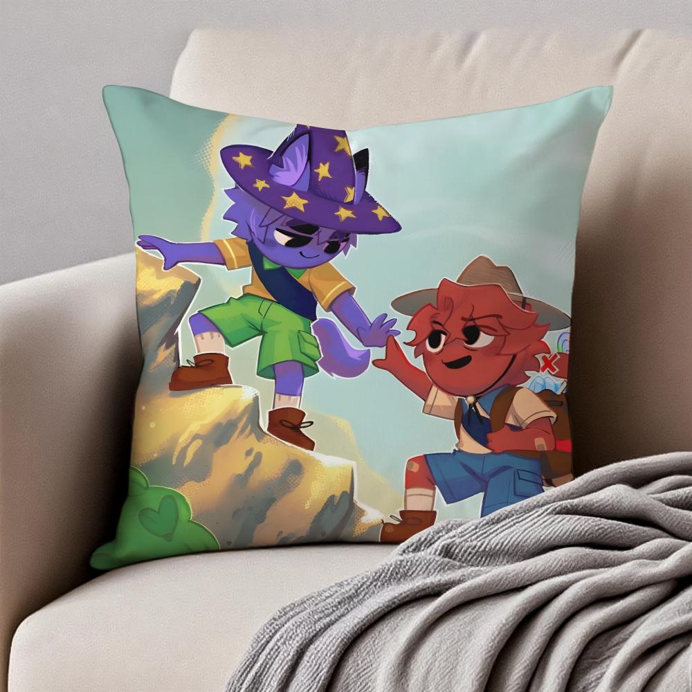 Inspiring Game PPeak Cushion Cover Pillowcase Antidustmite Invisible Zipper Short Plush Sofa Cushion