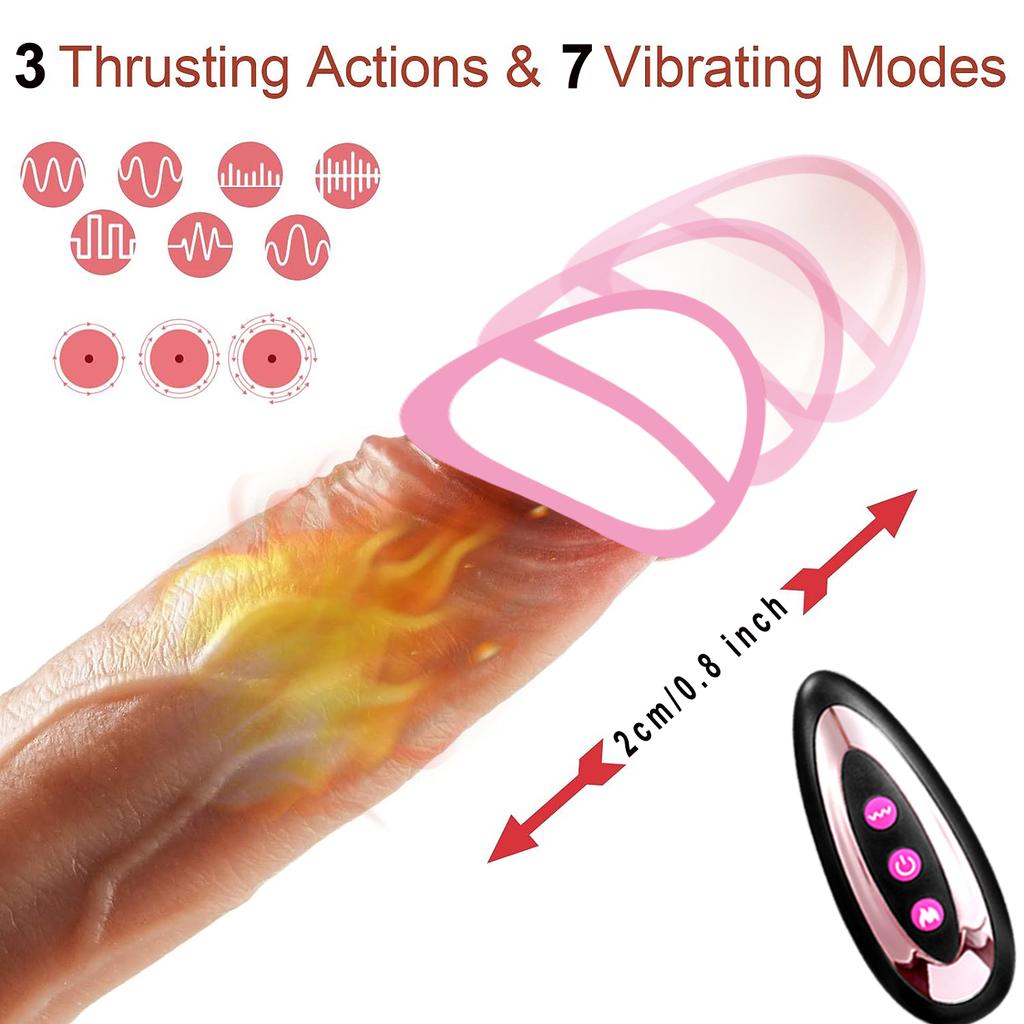 Heating Vibrator Realistic Dildos for Woman Men Soft Cock Big Dick Penis G Spot Vagina Anal Masturbator Sex Toys for Adult 18+