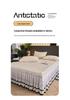 Thickened Taffeta Bed Skirt Set: Korean Style Lace Bedspread & Mattress Cover (3-Piece, Solid Color)