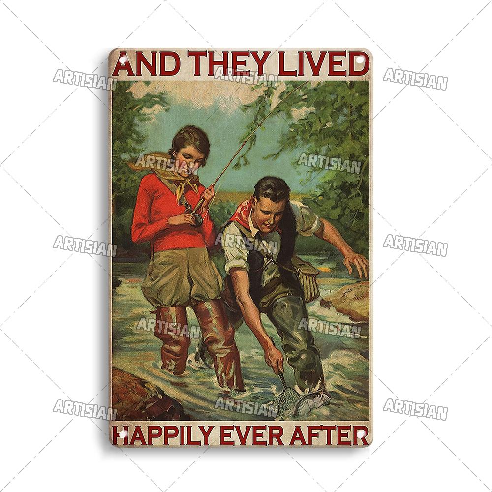 Rzemieślniczy Połów Ryb Metalowy Znak Sportowy Plakat Cyna Przynęta Dekoracyjny Talerz Dekoracja Ścienna Garaż Bar Pub Klub Hotel Kawiarnia Kuchnia Dom