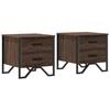 VidaXL Bedside Tables 2pcs Brown Oak 40x41x40cm Engineered Wood, Side Table, Bedside Cabinet, Accent Table 848513