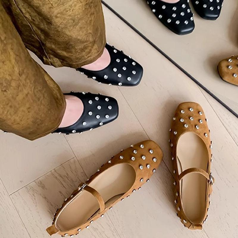 Fashion Flat Shoes for Women Spring Autumn 2025 Korean Version Thick Heel French Retro Temperament Mary Jane Shoes Loafers  Luxury Shoes
