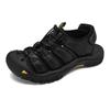 Men's Summer Closed-Toe Leather Sandals for Casual Outdoor Hiking and Beach Activities
