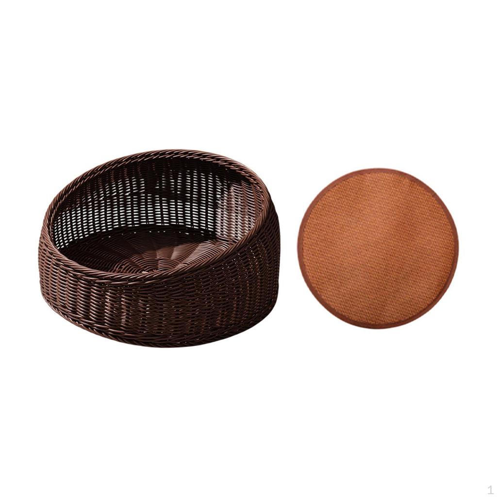 Cat Bed Basket Semi Enclosed Nest Pet Supplies Portable All Four Seasons Lounge Sleeping