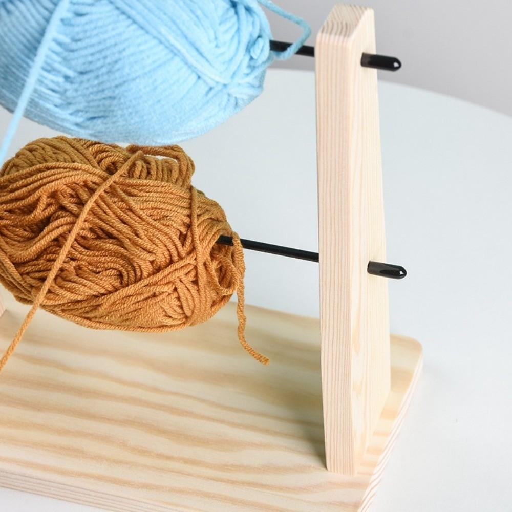 Solid Wood Wire Winding Rack Detachable Spindle Winder Wool Storage Rack Craft Supplies