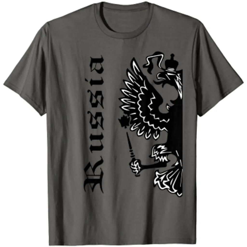 Russia Flag Crest Men TShirt Short Sleeve Casual Cotton ONeck Summer T Shirt