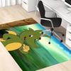 Cute Green Dragon Cartoon Character Area Rug, Non Slip Floor Mat for Kids Room Bedroom Nursery Playroom Childrens Decor