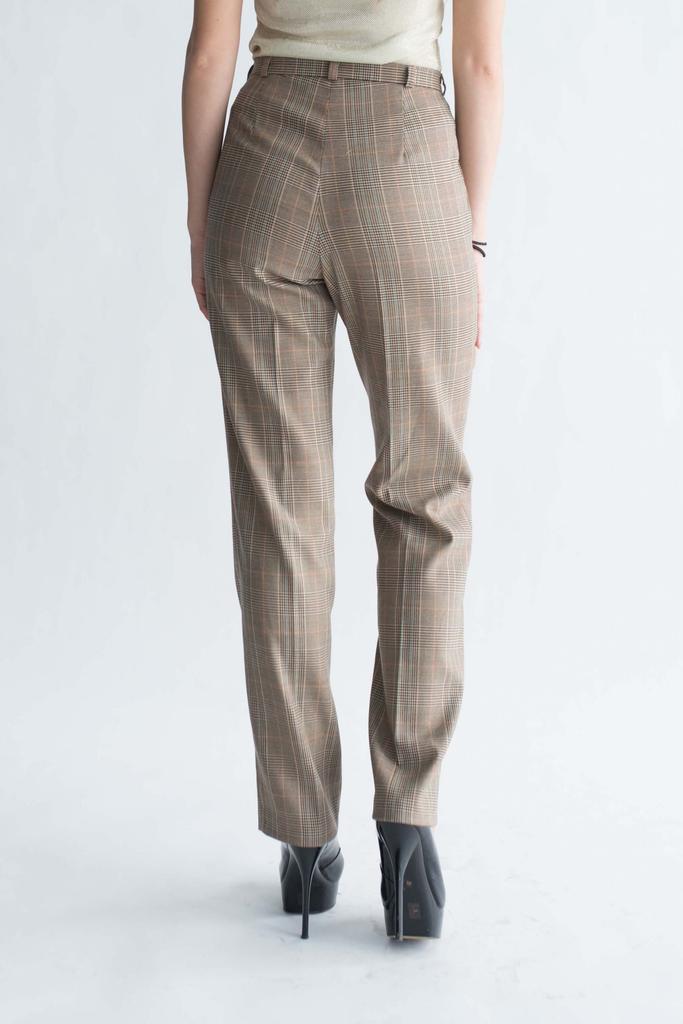 Pantalón recto de cuadros
