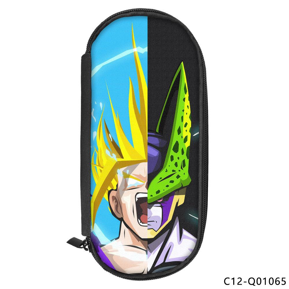 Dragon Ball Printed Polyester Pencil Case Student Stationery Box Portable Pencil Case Multifunctional Storage Bag