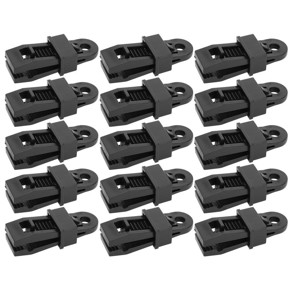 15Pcs Outdoor Camping Windproof Tent Clip Portable Camping Canopy Awnings Clamp Nylon