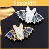 Cute Cartoon Bat Shaped Enamel Brooch Stylish Halloween Pin For Fun Costume Accessories