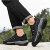 Warrior Hiking Shoes Fashion Simple Retro Versatile Sports Casual Lightweight Durable Non-Slip Low-Top Dad Shoes Men sneaker Black WXY(S)-4756N03