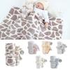 2pcs/set Flannel Plush Baby Blanket Stuffed Animal Baby Sleep Blanket