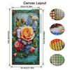 Diamond Mosaic Colorful Rose Large Size Diy Diamond Art Painting Full Drill Flowers Jewelry Cross Stitch Kits Wall Decor