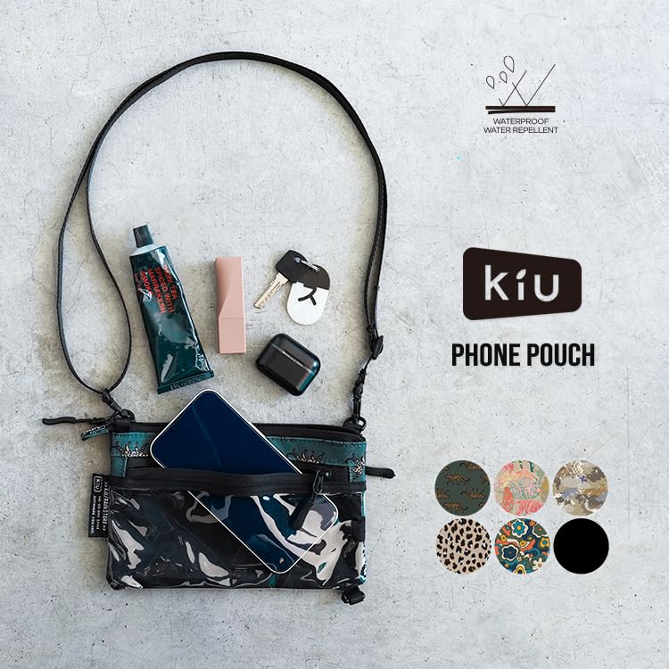 Phone Pouch PHONE POUCH Waterproof Water Repellent Smartphone Pouch Shoulder Bag Pouch PVC Pocket Outdoor Stylish Unisex Men Women Unisex Black [Kiu]