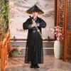 Spring Autumn Boys' Hanfu: Traditional Knight Costume with Bamboo Hat for Performances