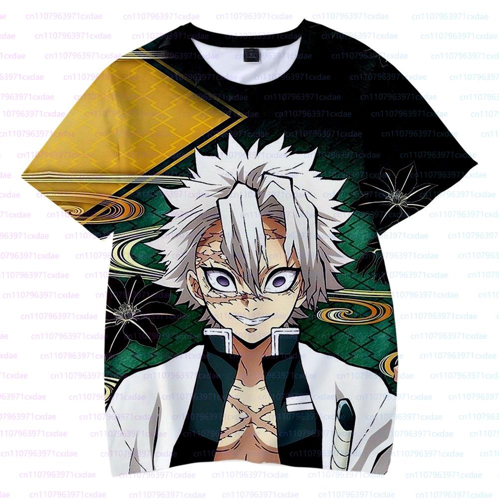 Japanisches Anime Dämonentöter Gedrucktes Teenager T-Shirt Herren Manga Lässig 3D Druck T-Shirts Männlich Klassisch Grafik Streetwear Oberteile