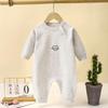 Pure Cotton Baby Romper: Spring & Autumn Long Sleeve Pajamas for Boys & Girls