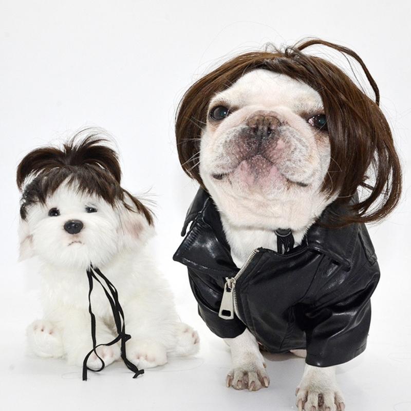 Regulable Dog Cats Wigs Soft Permeable Materials Easyly To Clean Perfect For Costume Parties Make Up