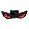 Lumière LED de Voiture sans Fil Yeux de Diable Solaires pour Pare-brise, Panneau d'Avertissement de Fenêtre à Installation Magnétique avec Trois Modes d'Affichage Personnalisés Intelligents, Numérique