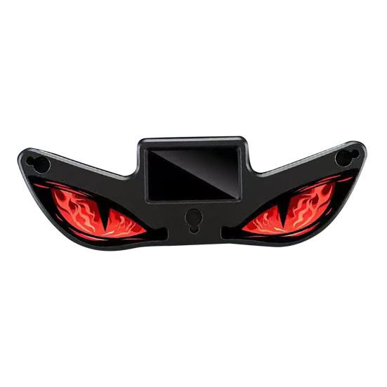 Lumière LED de Voiture sans Fil Yeux de Diable Solaires pour Pare-brise, Panneau d'Avertissement de Fenêtre à Installation Magnétique avec Trois Modes d'Affichage Personnalisés Intelligents, Numérique