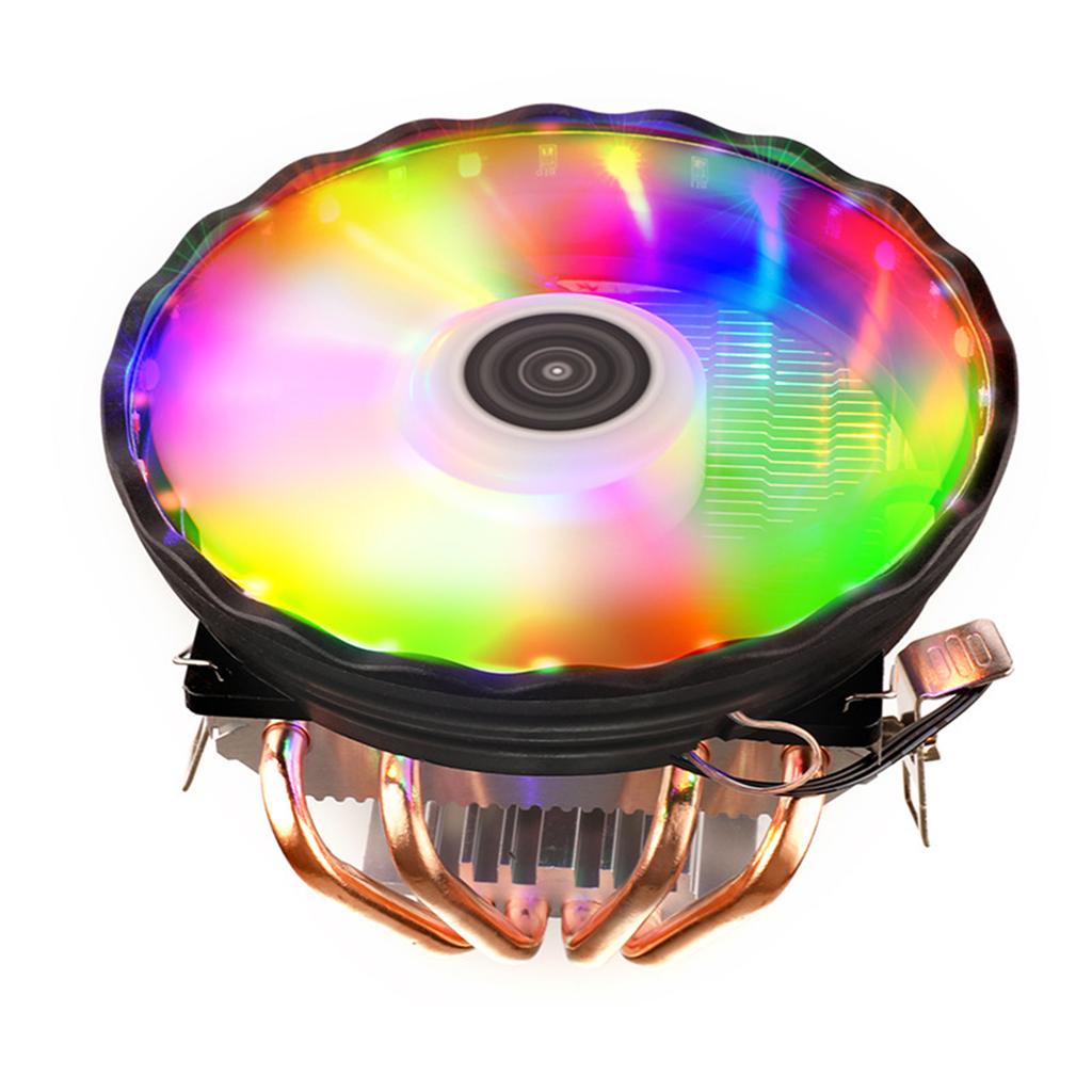 RGB CPU Processor Cooler For 1151 1155 AM4 AM3 CPU Cooling Fan 2/4 Heat Pipe PWM 4Pin PC Radiator RGB Fan Replacement
