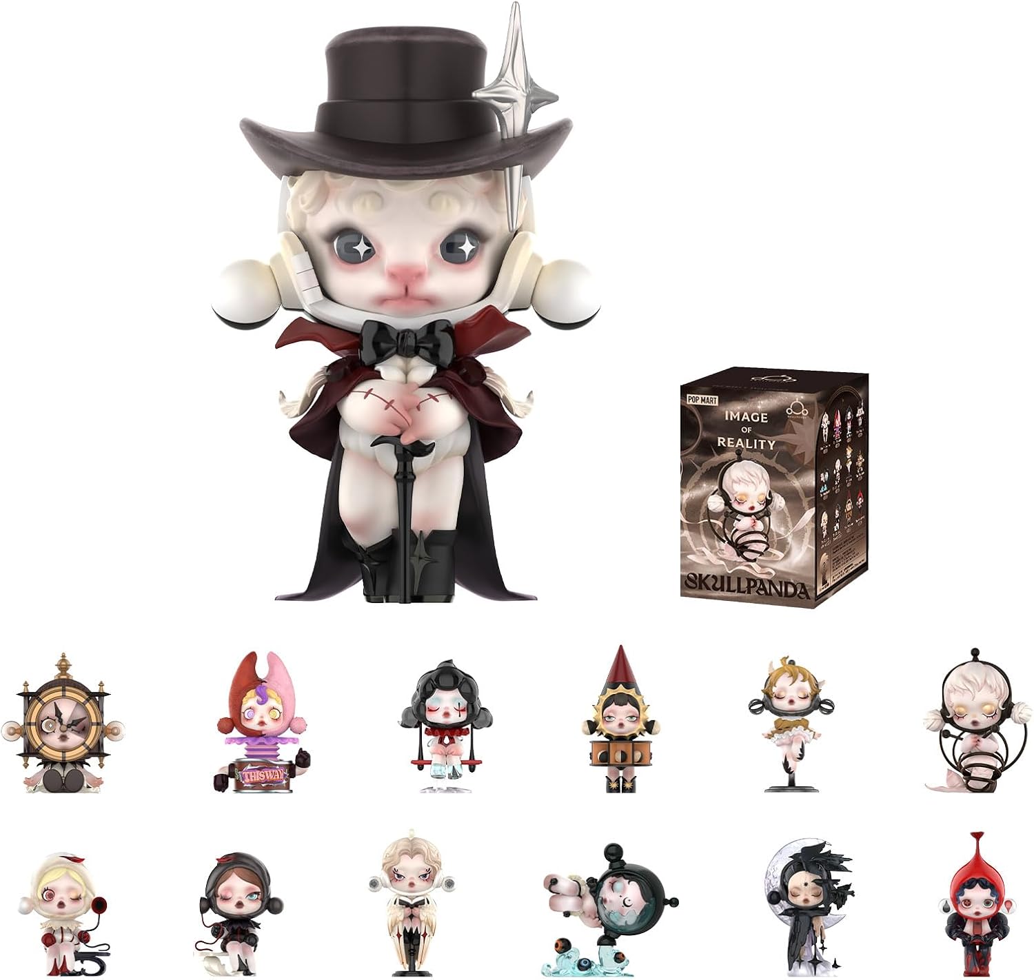 

Фигурки серии SKULLPANDA Image Of Reality, фигурки-сюрпризы SKULLPANDA, коллекционные игрушки-экшн-фигурки со случайным дизайном, праздничные подарки на день рождения Single Box