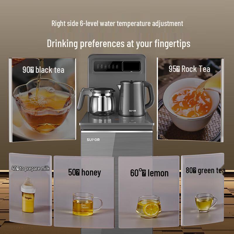 Supor ZMD Smart Glass Tea Kettle with Temperature Control CN Plug (adapter Included)